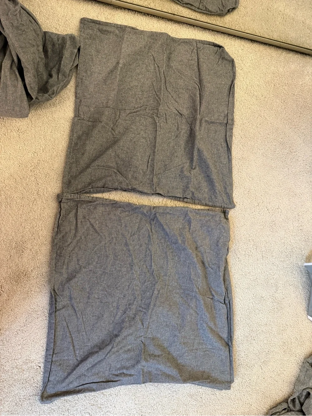 West Elm Gray Duvet Cover & pillowcases